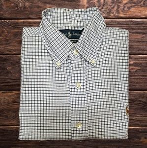 Ralph Lauren Slim Fit Checkered Long Sleeve Oxford